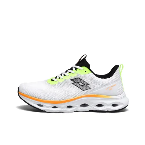 LOTTO Shock Absorbers Slip-Resistant Дышащие Низкие Кроссовки для Бега Мужские Белые Оранжевые