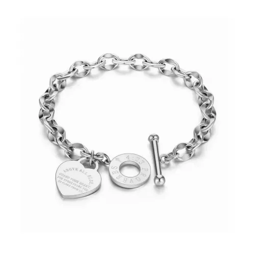 DXBR Титановый стальной браслет женский золотой