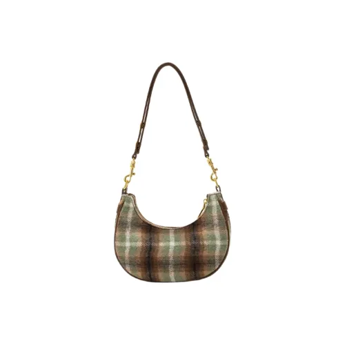 DALO Шерстяная Сумка через плечо Женская Клетка Зеленая Клетка Красная