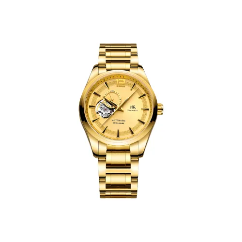 Шанхай Автоматический Механический Механизм Мужские Часы National 40 мм Золото