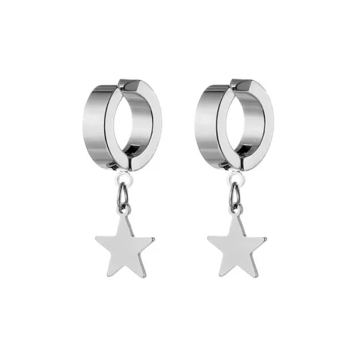 Cooraree Титановая сталь Нижняя заколка Серьги On Unisex