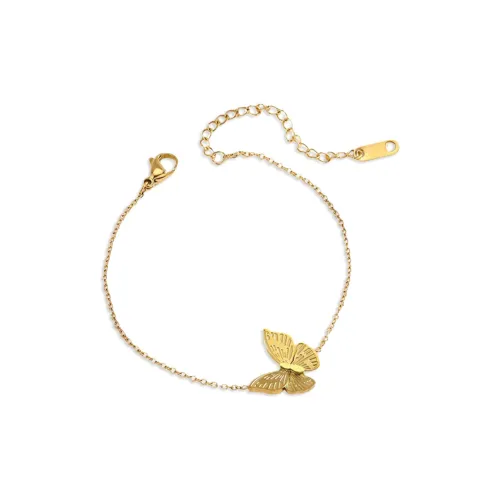 DXBR Титановый стальной браслет женский золотой