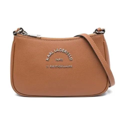 Karl Lagerfeld ПУ (полиуретан) Сумка через плечо Маленькая Женская Коричневая