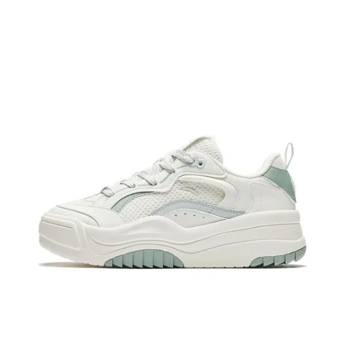 ANTA Легкий визуально увеличивает рост Низкие кроссовки для скейтбординга Женские Белый Зеленый