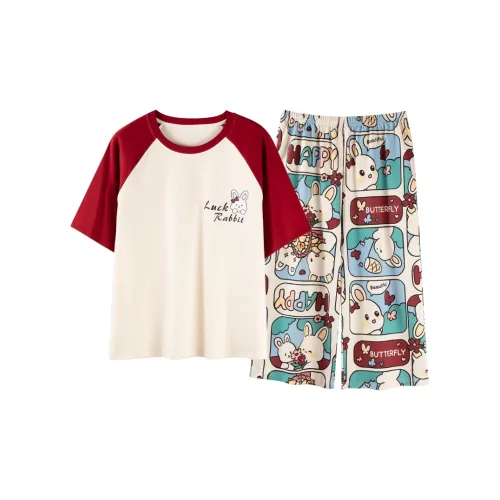 Mulong Family Пижамный комплект Женские Алый