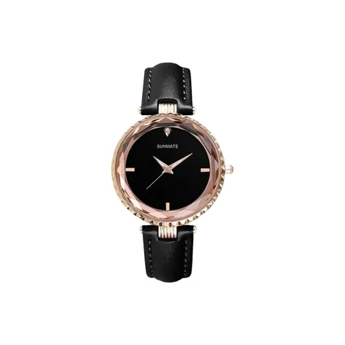 SUNMATE Luxe Versatile Fresh Style Student Watch Кварцевый механизм Корова Кожа Ремешок Часы Женские Зеленый Циферблат