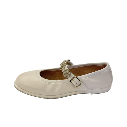 CHANEL Туфли Mary Jane с плоской подошвой Женские Белые