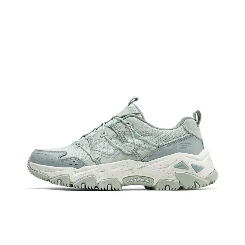 Skechers Износостойкий Дышащий Увеличивающий Высоту Низкий Топ Походная Обувь Женская Серый Белый