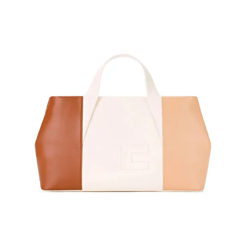 Elisabetta Franchi Сумка из искусственной кожи сумка для покупок сумка для женщин коричневый и белый