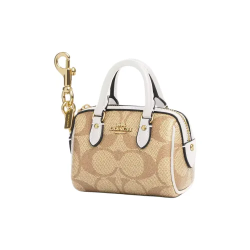COACH Rowan Кожа Сумка Аксессуар Мини Женский Золотой Светлый хаки