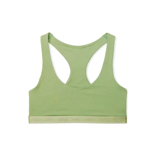 Victoria's Secret Розовый БРЕЛЕТЫ Бюстгальтер Топы Хлопок Логотип Рейсербэк Зеленый Бюстгальтер Женские Зеленый