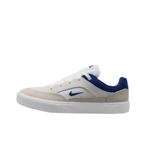 Nike SB MALOR Low Топ Скейтборд Кроссовки Унисекс Белый Синий