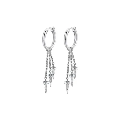 Cooraree Титановая сталь Нижняя заколка Серьги On Unisex