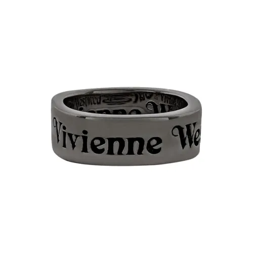 Vivienne Westwood Переработанные Серебряные Кольца Унисекс Черный