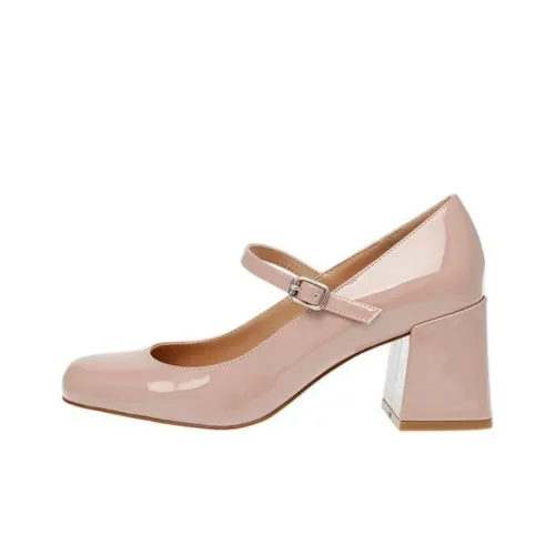 STEVE MADDEN Туфли Мэри Джейн с грубым каблуком 6,5 см женские розовые