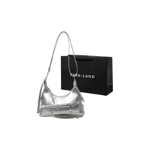 PINK·LAND ПУ (полиуретан) Сумка через плечо Стандартная Женская Серебряный Черный Красный Белый