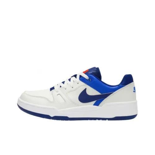 Nike Full Force Low Скейтборд Кроссовки Топ Мужские Белые Синие