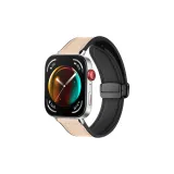 Силиконовый масляный воск ремешок в цвете абрикос (черная застежка)