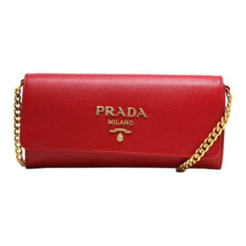 PRADA Кожа Кошелек Женские Красный