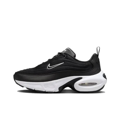 Nike Air Max Portal Abrasion Resistant Низкий Топ Повседневные Беговые кроссовки Женские Черный Белый