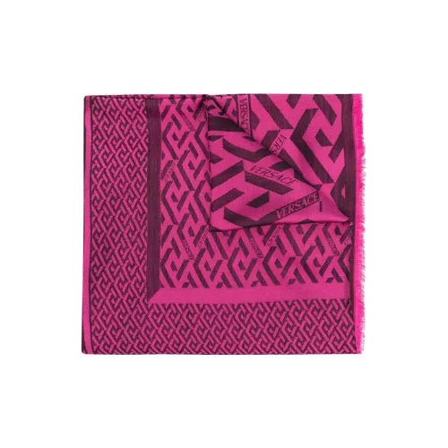 VERSACE Вязаные шерстяные шарфы Женские Фуксия
