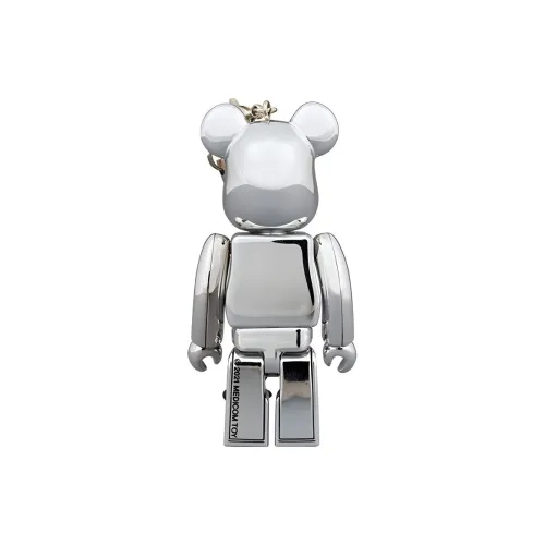 BE@RBRICK Dharma Collection Damo Qualified Серебряный с покрытием прозрачный коробка с закрытым концом карточка 100% 7 см