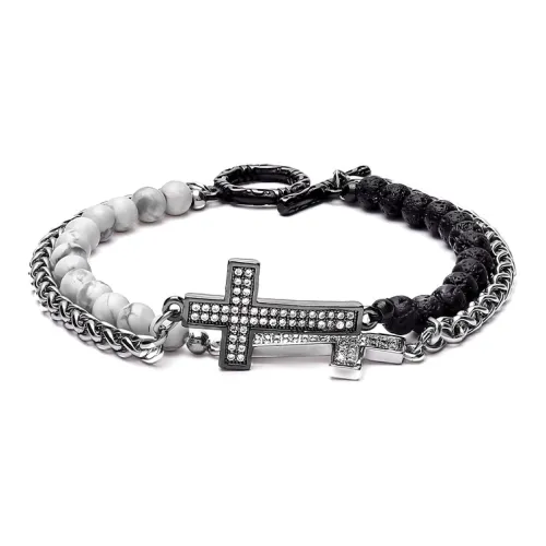 CUUD Белый Вены Вулканический Камень Браслеты Унисекс