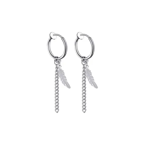 Cooraree Титановая сталь Нижняя заколка Серьги On Unisex