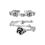 Крест Розовые Парные Кольца