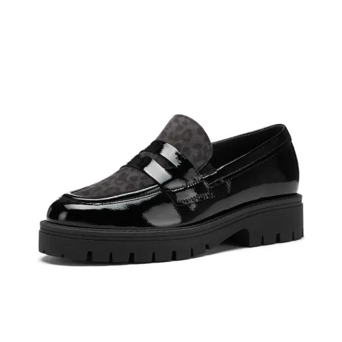 Gabor Лоферы 3,5 см Женские Черный Леопардовый принт