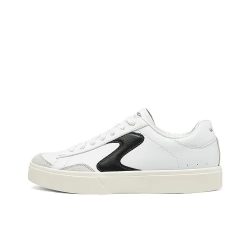 Skechers Court Classics Дышащая Поддержка Низкий Топ Скейтбординг Кроссовки Мужские Белый Черный