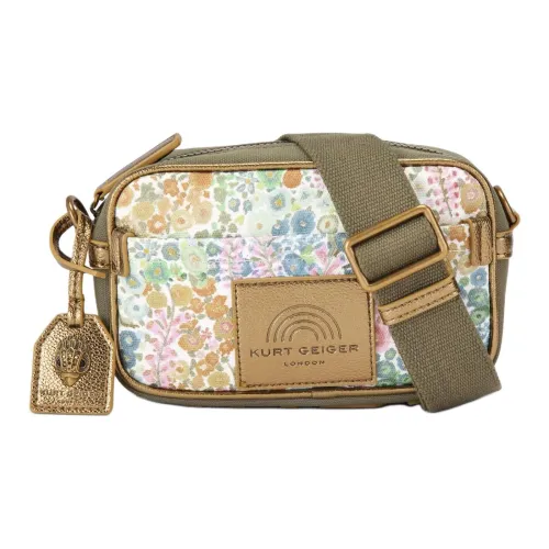 Kurt Geiger London Ткань Camera Сумка Сумка через плечо Маленькая Женская Хаки Зеленая с Многоцветной