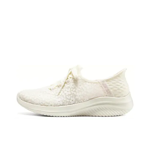 Skechers Ultra Flex 3,0 Амортизация Устойчивость к истиранию Дышащие Низкие кеды для бега Женские Желто-белые