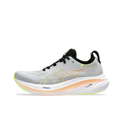 Asics Гель Nimbus 26 Low Топ Повседневные Беговые Кроссовки Мужские Серый Желтый