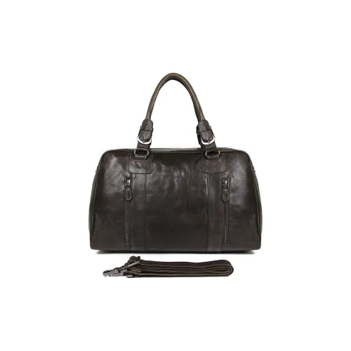 DOSRFINI Коровья кожа Одно плечо Через плечо Сумка Путешественная сумка Мужская Черный Серый