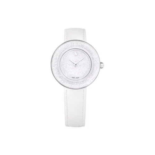 Swarovski Crystalline Lustre Collection Женские часы Кварцевый механизм кожаный ремешок 33 мм белый циферблат