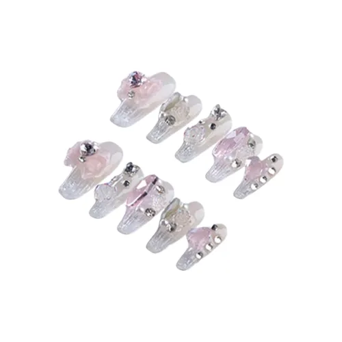 YUNYUEQIAO Цветная глазурь Прозрачный Премиум Лето Осветляющий Ручной Съемный Розовый бриллиант 3D-эффект