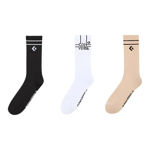 Конверс Высокие Носки Мужские 3 Пачки Белый Черный Серый