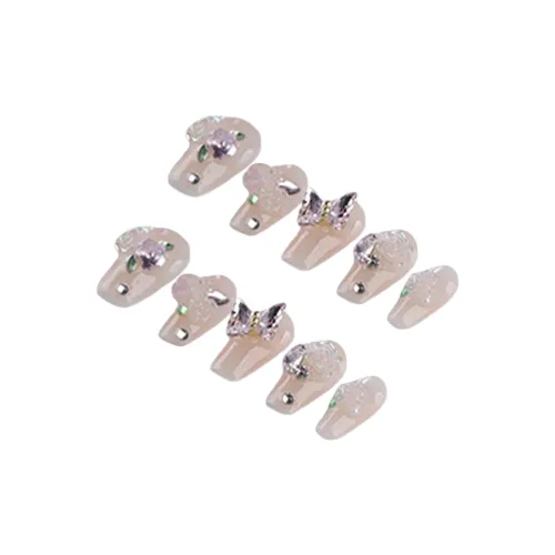 Yun Yue Joe Съемный Ручной Мягкий False Nail Короткий LADDER Розовый Телесный 14mm