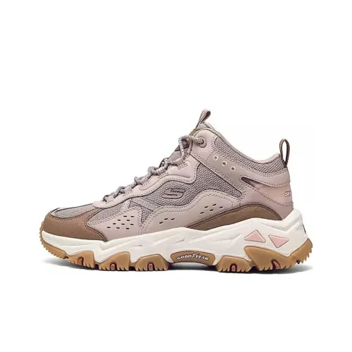 Skechers Outdoor Дышащий Увеличение Высоты Rebound MID Топ Повседневный Женские Розовый Коричневый