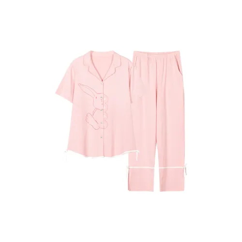 H YXIANG Пижамный комплект женский розовый