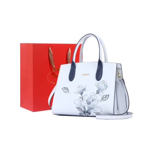 PAYOT Корова Кожа Плечевая Сумка Сумка Стандартная Женская Вышитая Ледяной Прозрачный Синий