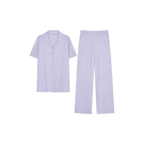 White Ran Pajama Комплект Женский Фиолетовый