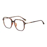 Леопардовый принт, коричневая рамка, анти-синий свет, линзы + подарочная коробка