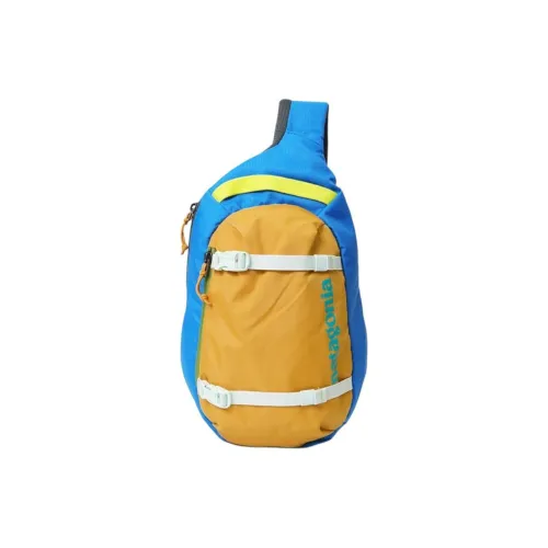 Patagonia 8L Crossbody Bag Сумка через плечо Sling Bag Outdoor Bag Переработанный полиэстер Синий и Оранжевый Унисекс