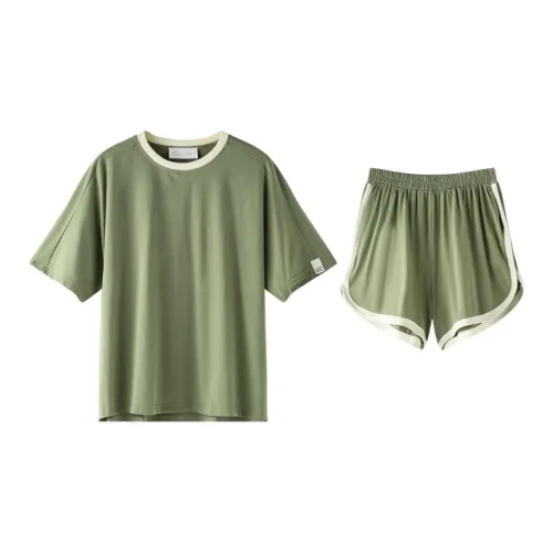 MEONSILL Пижамный комплект женский 2 предмета травяной зеленый