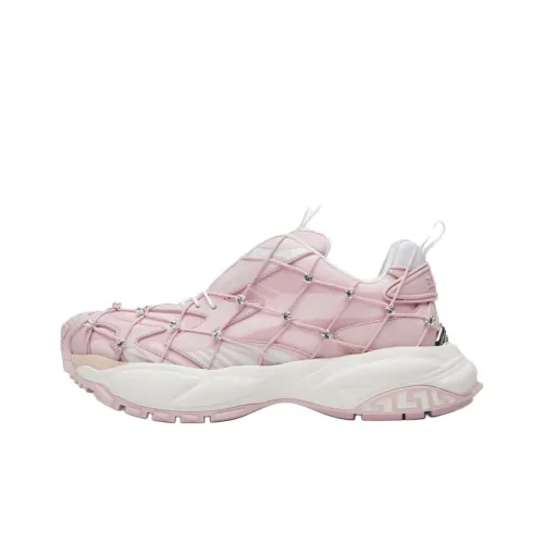 VERSACE Низкий топ Повседневная обувь Женская Светло-розовая