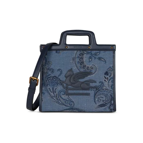 ETRO Деним Сумка-тоут Сумка для покупок Сумка через плечо Сумка среднего размера Женская Индиго