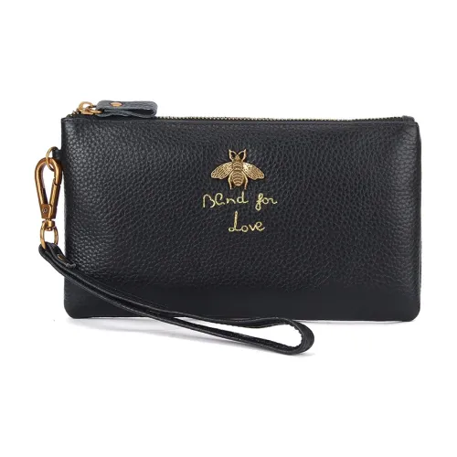 VANDEE Кошелек из коровьей кожи клатч стандартный женский черный