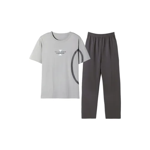 FOREVER 21 Пижамный комплект Мужской Светло-Серый